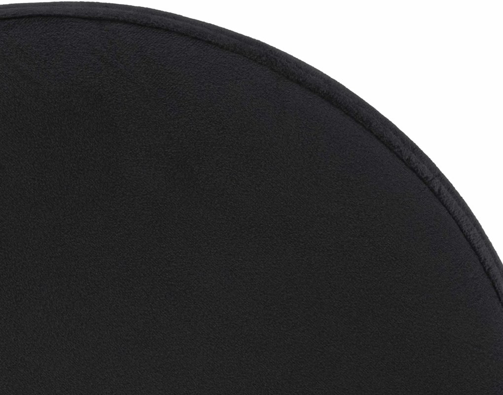Banco de bar Ponte em veludo e com estrutura branca 38,5 x 60-81 x 38,5 cm Preto