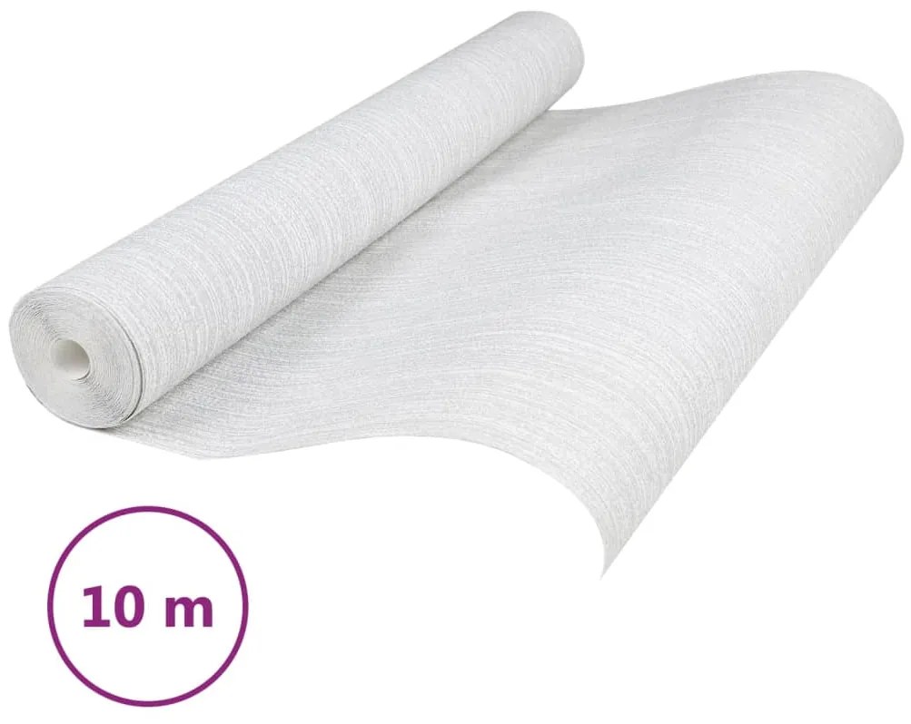 Papel parede 3D 10x0,53 m tecido não-tecido cinzento sólido