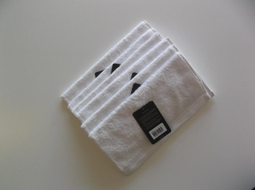 6 toalhas brancas algodão penteado para centros de beleza, spa - 30x30 cm