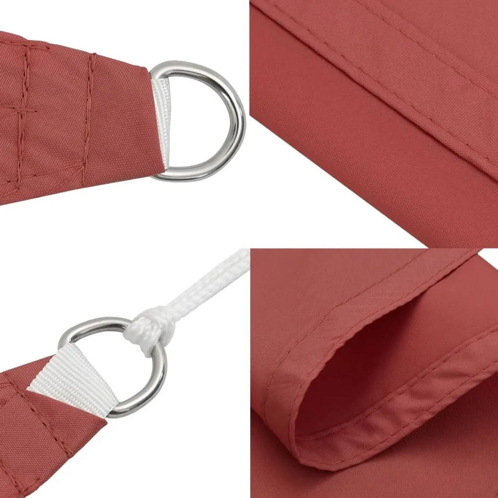 Para-sol vela tecido oxford triangular 2,5x2,5x3,5 m terracota