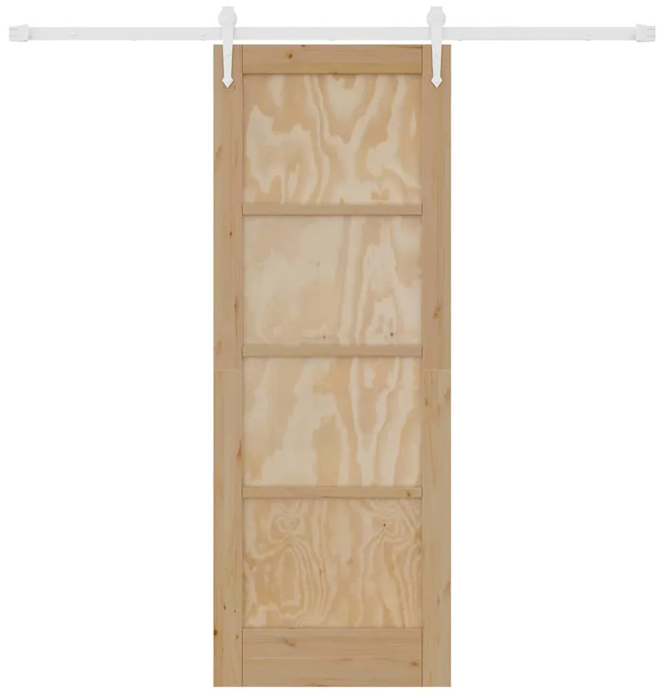 Porta Deslizante vidaXL com Conjunto de Hardware 73.5x198.5 cm Madeira