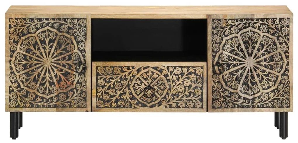 Móvel de TV 105x33x46 cm madeira de mangueira maciça