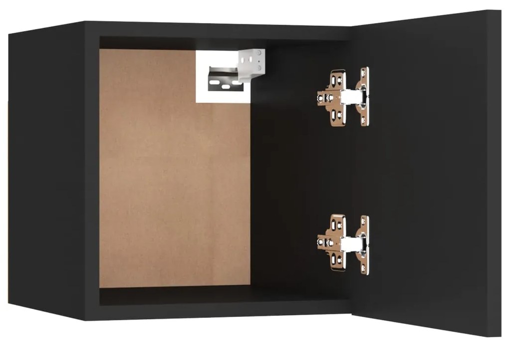 Mesa de cabeceira 30,5x30x30 cm derivados de madeira preto