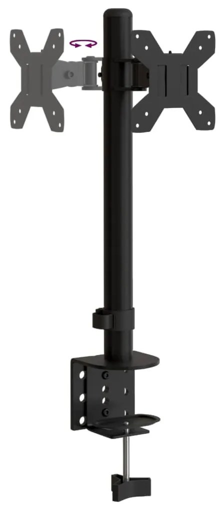 Suporte para monitor VESA 75/100 mm aço preto