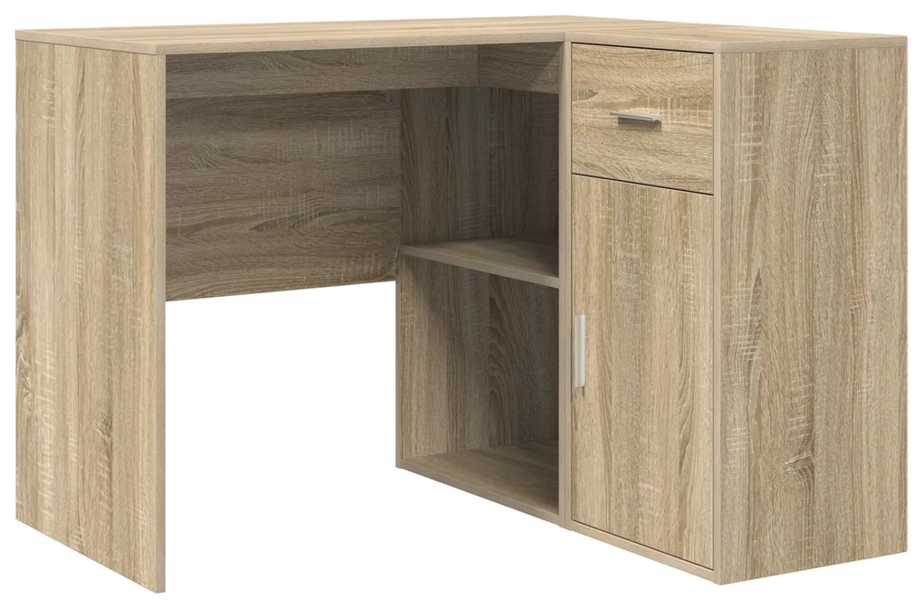mesa de canto Carvalho Sonoma 102x88x75 cm Madeira Engenheirada