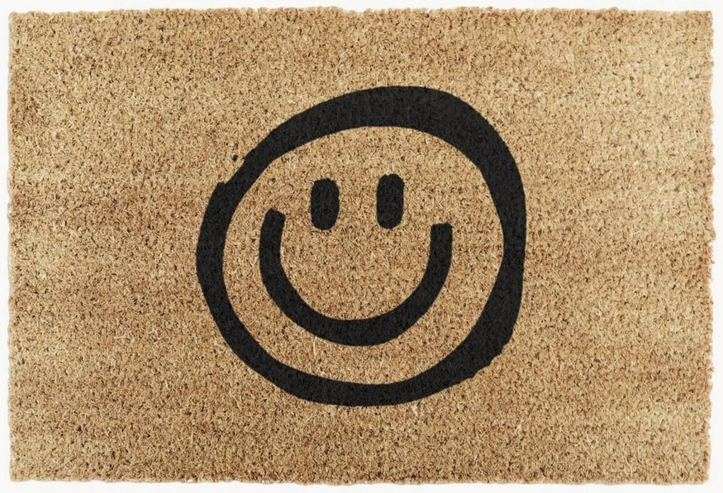 Tapete de entrada artesanal Smiley