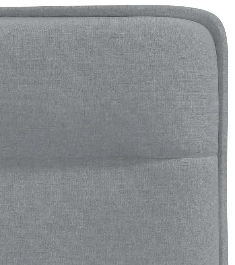 Cadeiras de jantar 2 pcs tecido cinzento-claro