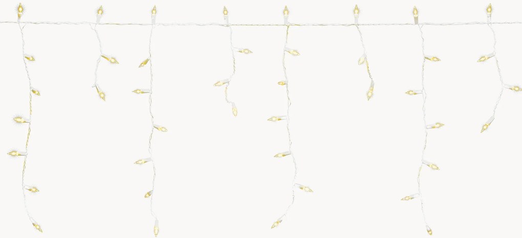 Cortina de luzes LED para interior e exterior Lara, âmber