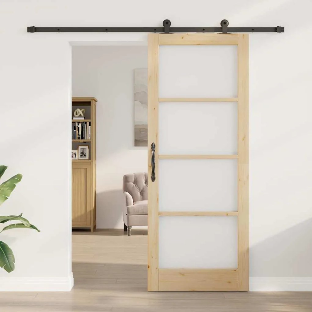 Porta a Deslizar vidaXL com Conjunto de Hardware 'ORKDAL'83x211 cm