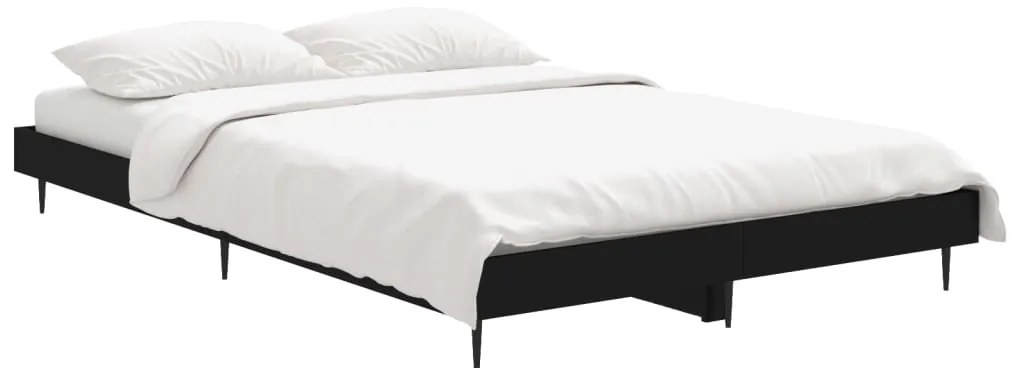 Estrutura de cama 120x190 cm derivados de madeira preto