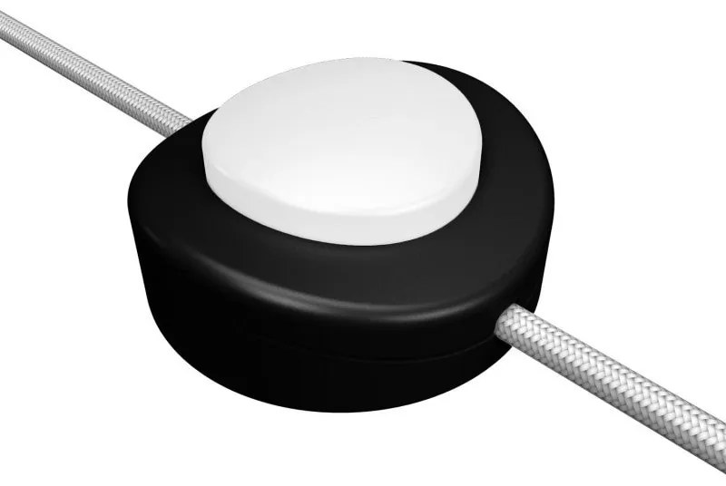Interruptor de pé unipolar em linha Creative Switch preto