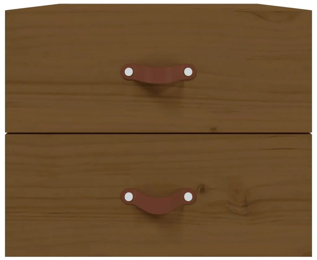 Mesas de cabeceira de parede 2 pcs 50x36x40 cm castanho mel