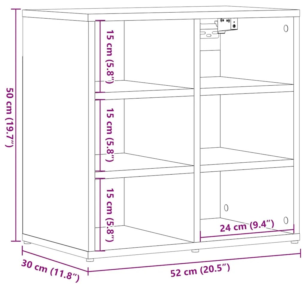 Sapateira madeira velha 52x30x50 cm