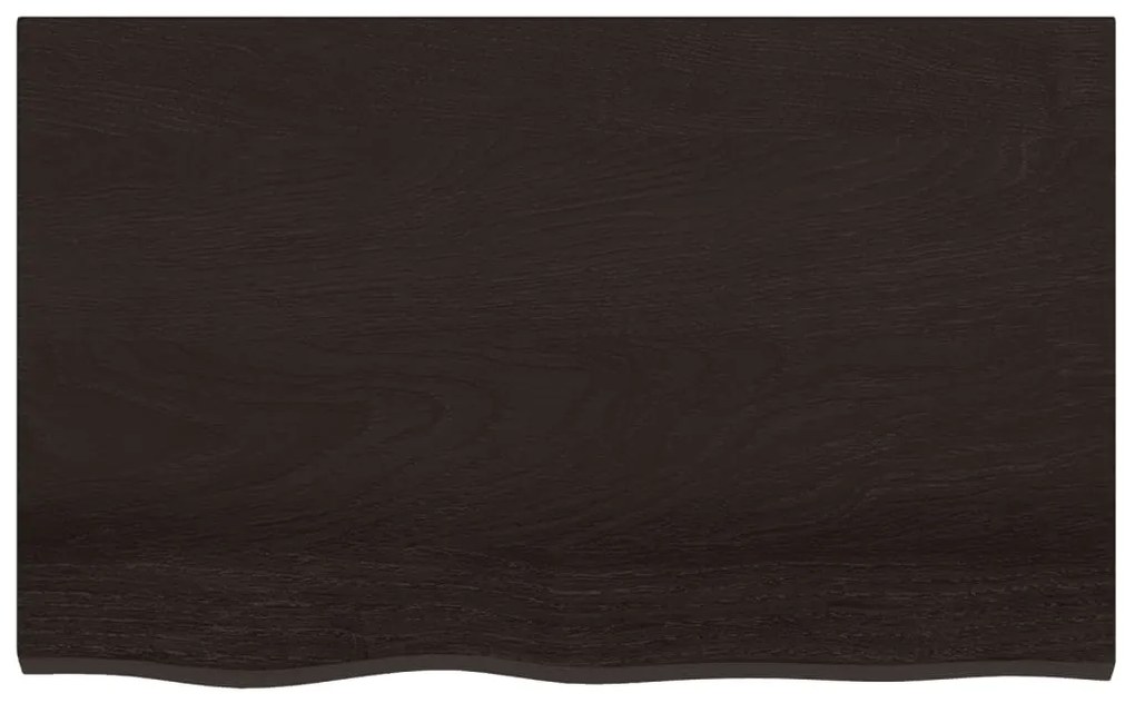 Prateleira de parede 80x50x2cm carvalho tratado castanho-escuro