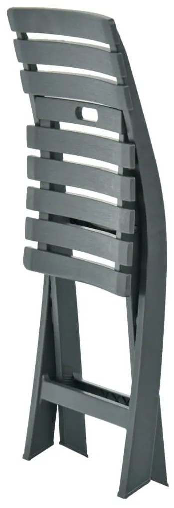 Cadeiras de jardim dobráveis 2 pcs plástico verde