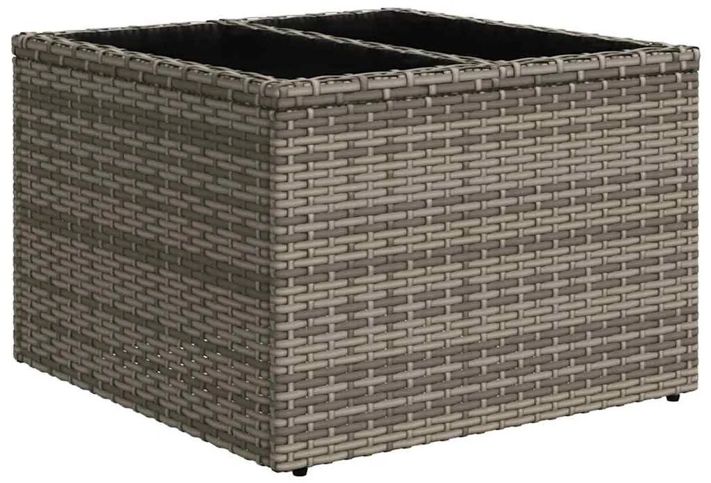 Conjunto de Sofá de Jardim de 8 Peças com Almofadas Cinzentas - Vime e