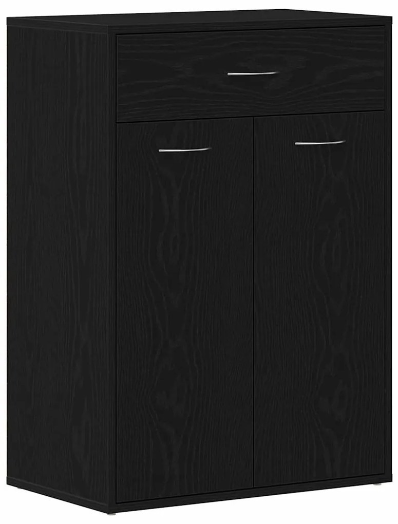 Cabide para Sapatos vidaXL Preto Carvalho 60x35x84 cm Madeira de Engen