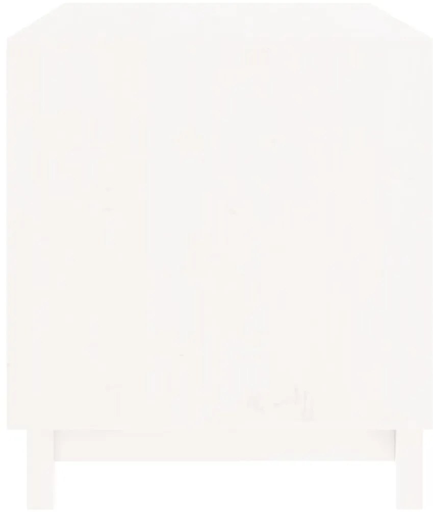 Casota para cães 90x60x67 cm madeira de pinho maciça branco