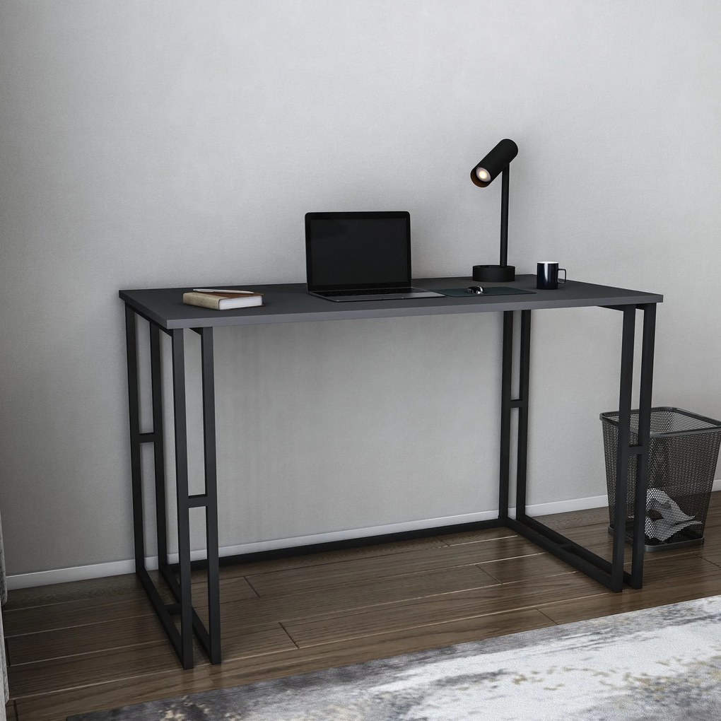 Secretária de Estudo Kane - Preto Antracite - 120x60x74,8 cm