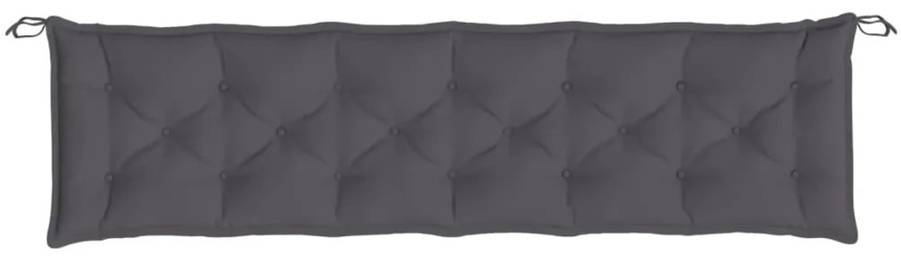 Almofadão p/ banco de jardim 200x50x7cm tecido oxford antracite