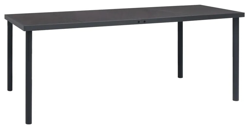 vidaXL Mesa de jantar para jardim 190x90x74 cm aço antracite