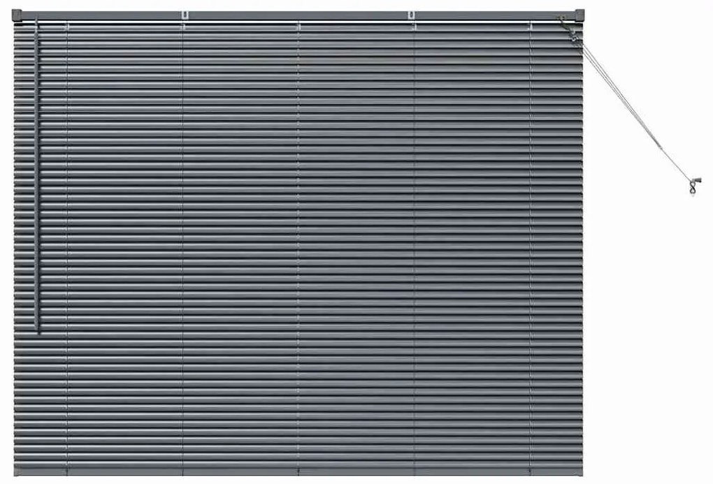 Persiana de Janela Cinzento-escuro 80 x 130 cm Alumínio