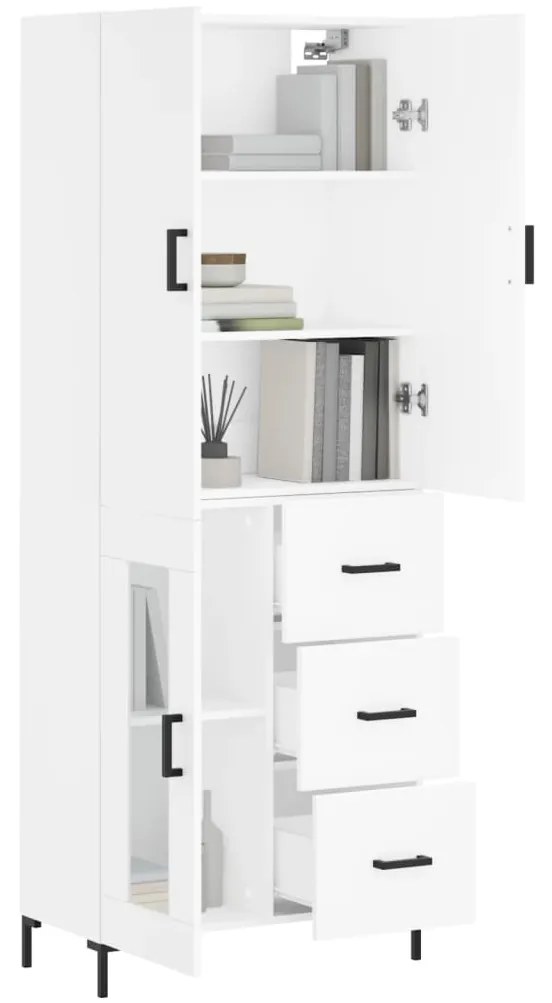 Armário alto 69,5x34x180 cm derivados de madeira branco
