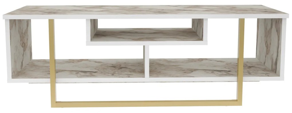 Móvel TV Asal – Branco/Dourado – 120 cm x 35,2 cm x 40,2 cm