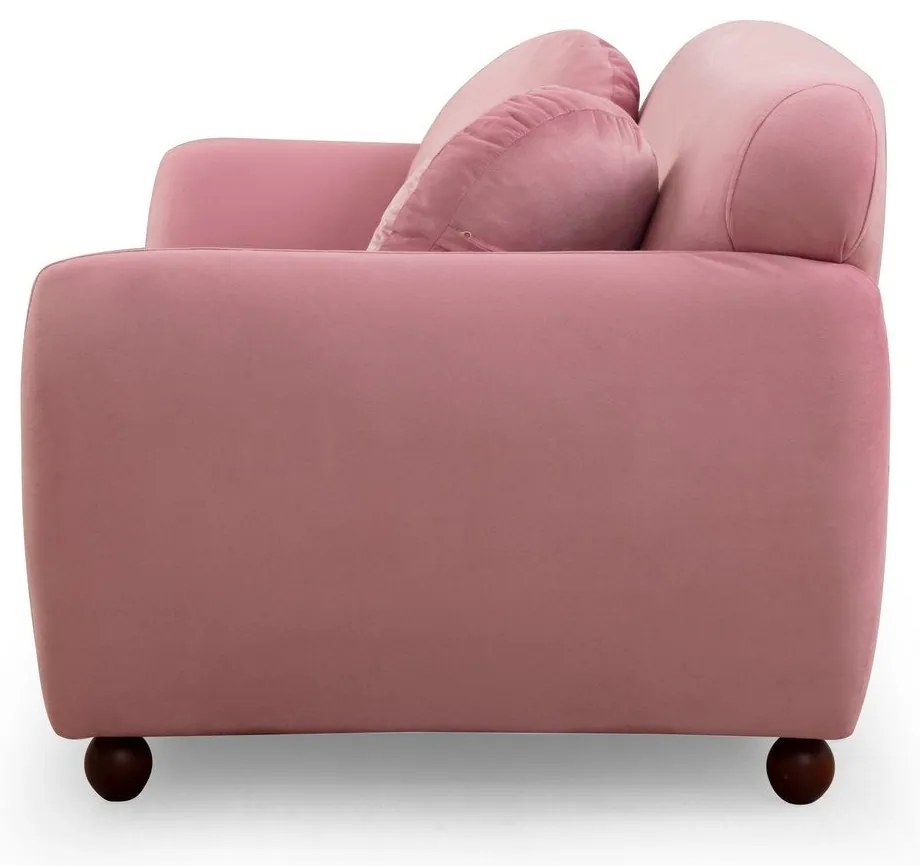 Sofá de 3 Lugares Eddy – Rosa Pó – 223 cm