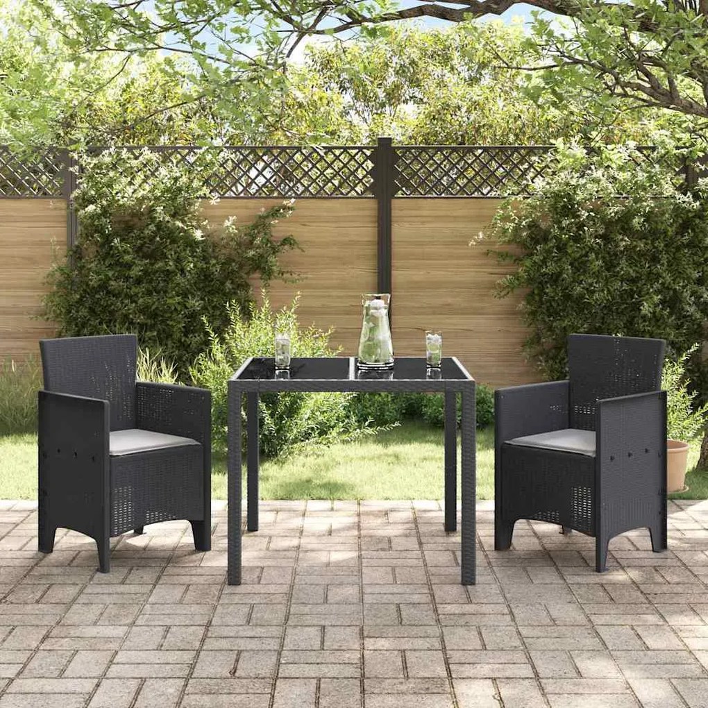 Cadeiras de Jardim com Almofadas 2 pcs Antracite