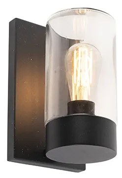 Candeeiro de parede exterior moderno em aço inoxidável preto IP44 - Jarra Moderno