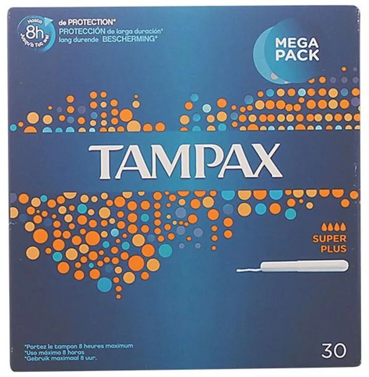Tampão Super Plus Tampax Tampax Plus 30 Unidades