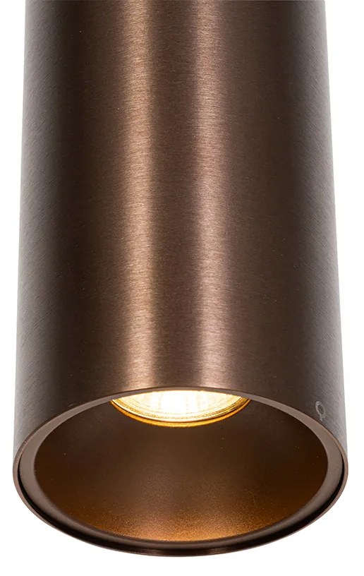 Candeeiro de suspensão design bronze escuro - Tubo Design
