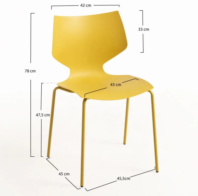Cadeira Plecy - Amarelo