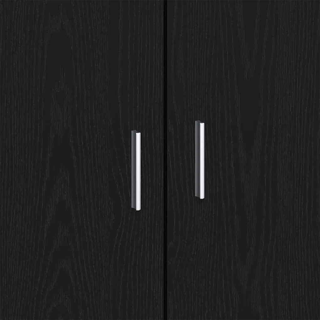 Buffet vidaXL Carvalho Preto 80x40x75 cm Madeira de Engenharia