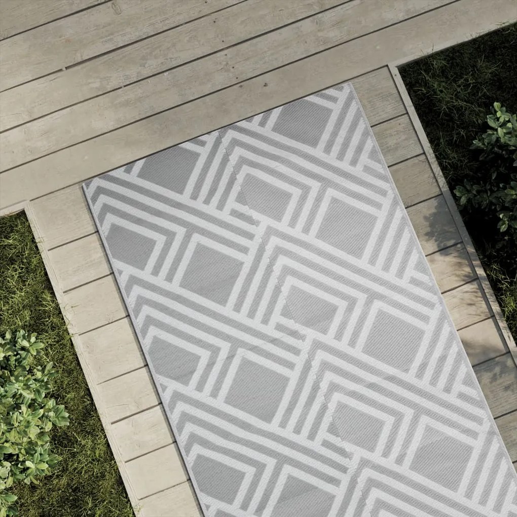 vidaXL Tapete de exterior 80x150 cm ARAKIL PP cinzento