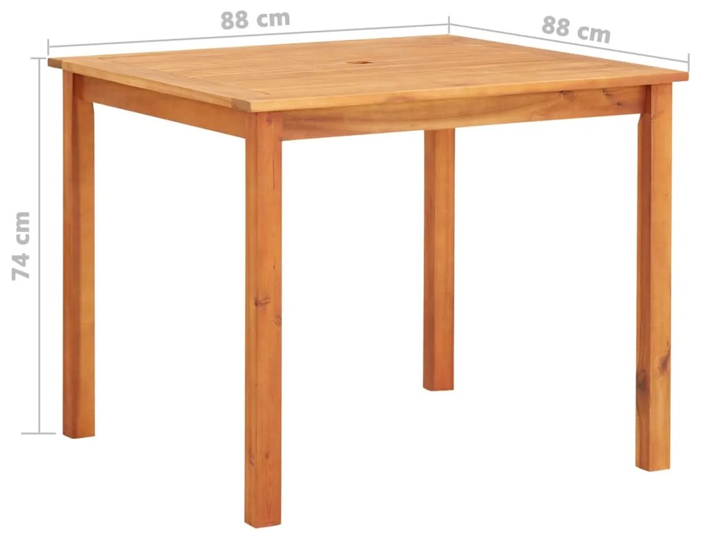 3 pcs conjunto de jantar p/ jardim c/ almofadões acácia maciça