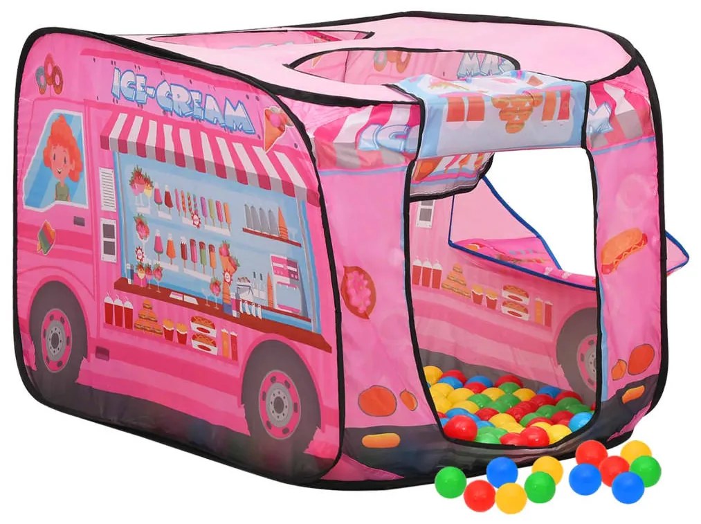 Tenda de brincar infantil 70x112x70 cm rosa