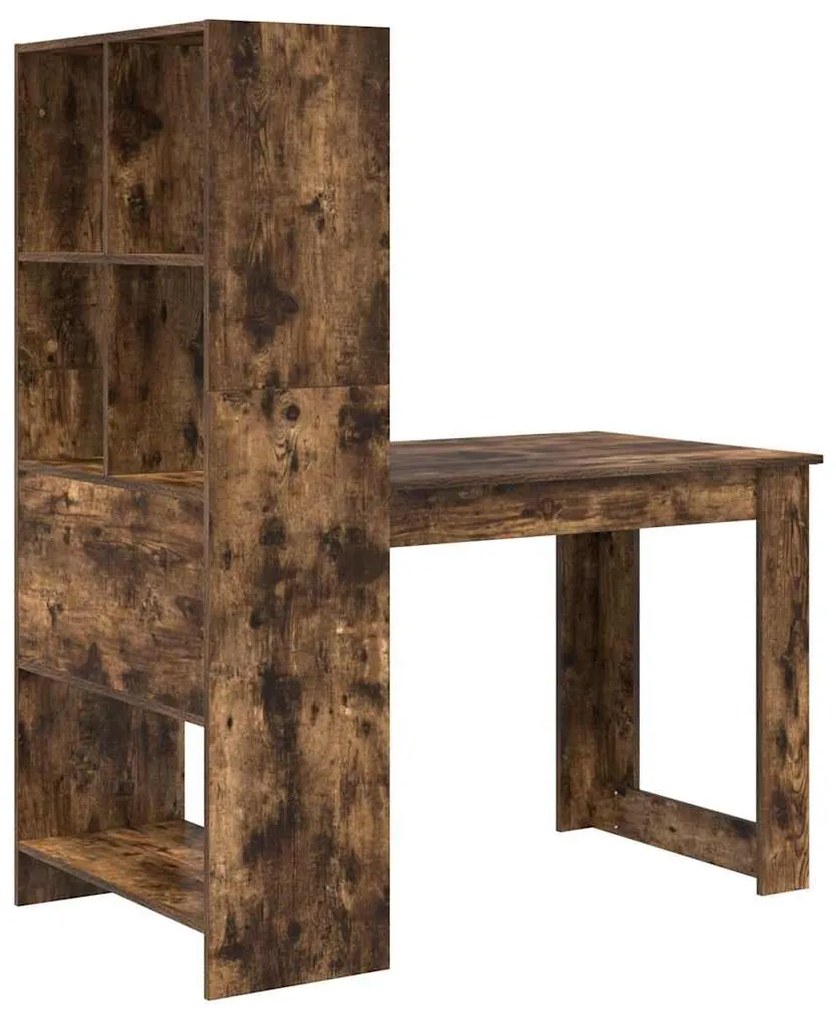 Mesa com prateleira com armazenamento Carvalho fumado 122 x 67 x 145 c