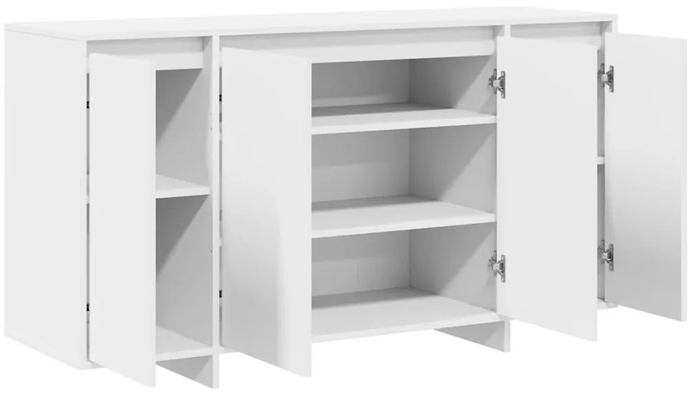 Buffet Branco Branco Madeira 135 x 41 x 75 cm Buffet Branco