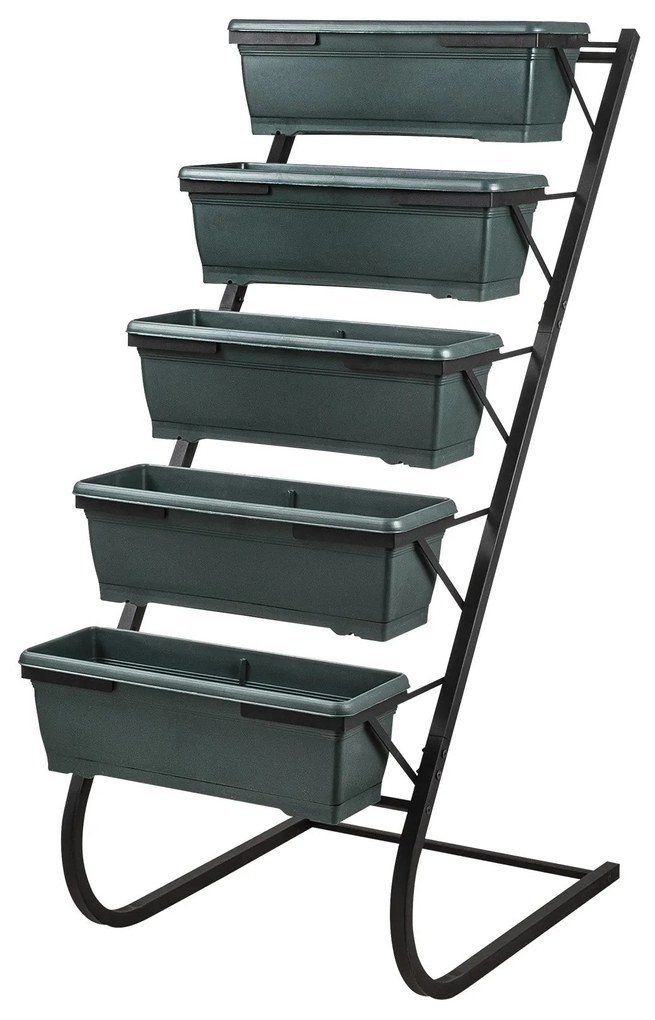 Vaso Decorativo Rs-001 – Verde Escuro e Preto – 56x130x85 cm | Tribo H