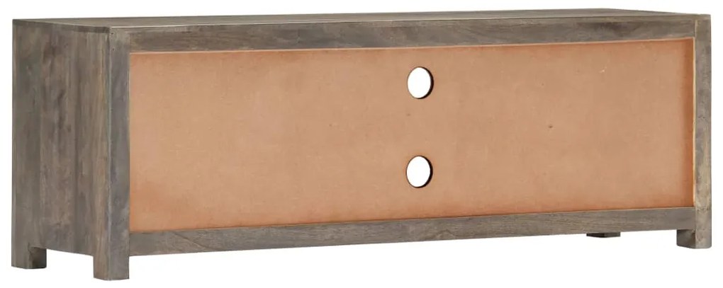Móvel de TV 120x30x40 cm madeira de mangueira maciça cinzento