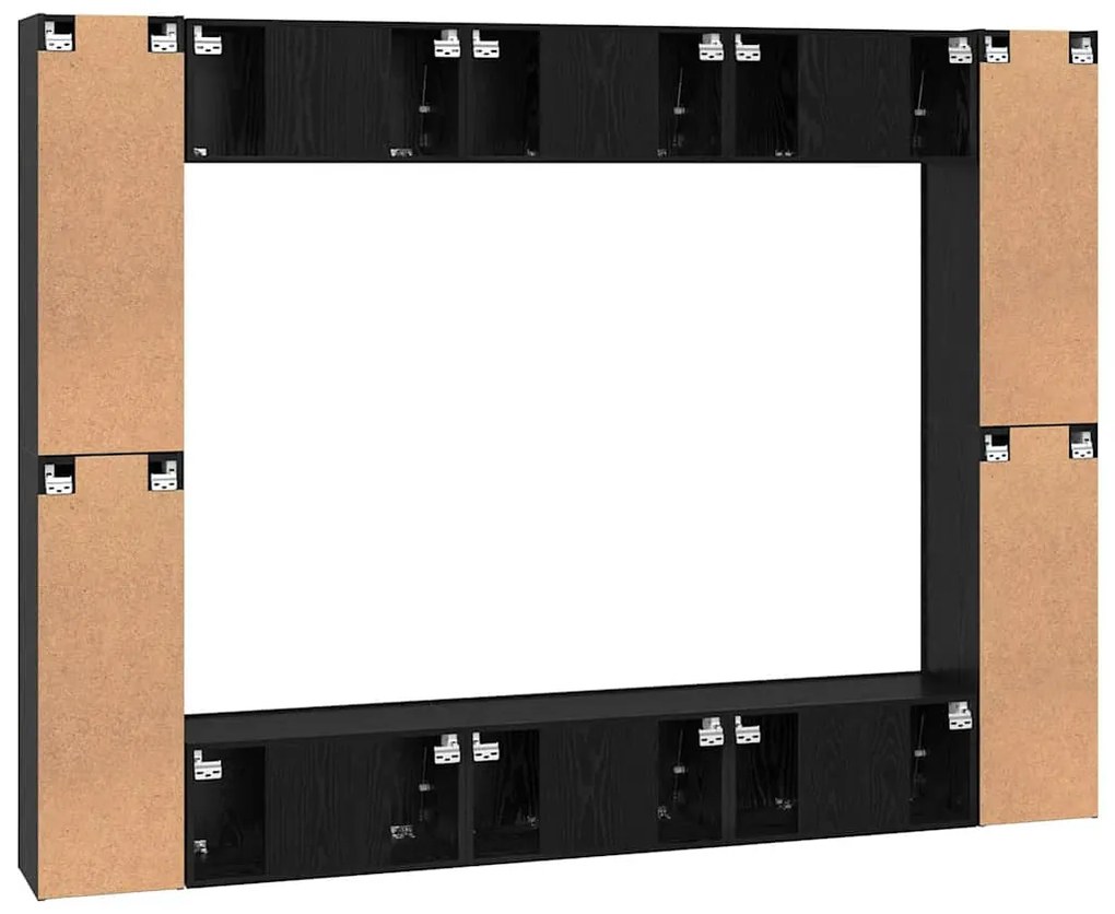 Conjunto de móvel de TV com prateleira com armazenamento com porta 10