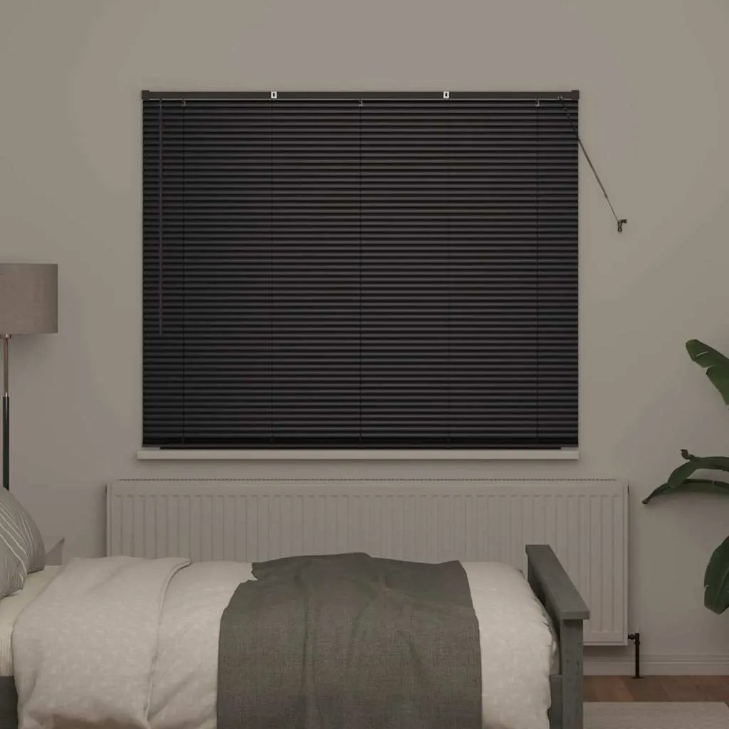 Persiana de Janela com cortinas Outros Manual Preto 160 x 175 cm Alumí
