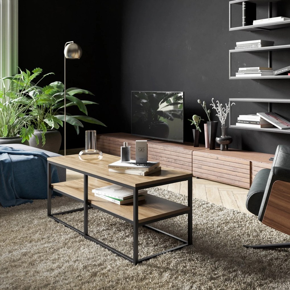 Mesa de Centro Forteaus – Nogueira Preta – 110,4 cm x 47 cm x 52 cm