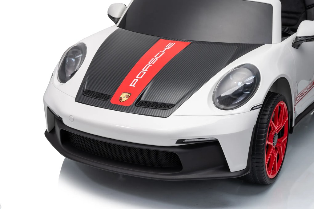 Carro elétrico infantil Porsche 911 GT3 RS 24 V 4x4 Com licença oficial 2 lugares, Bateria de lítio, Bancos em couro sintético, Rodas em EVA Vermelho