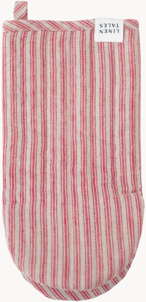 Luva de forno em linho Stripes