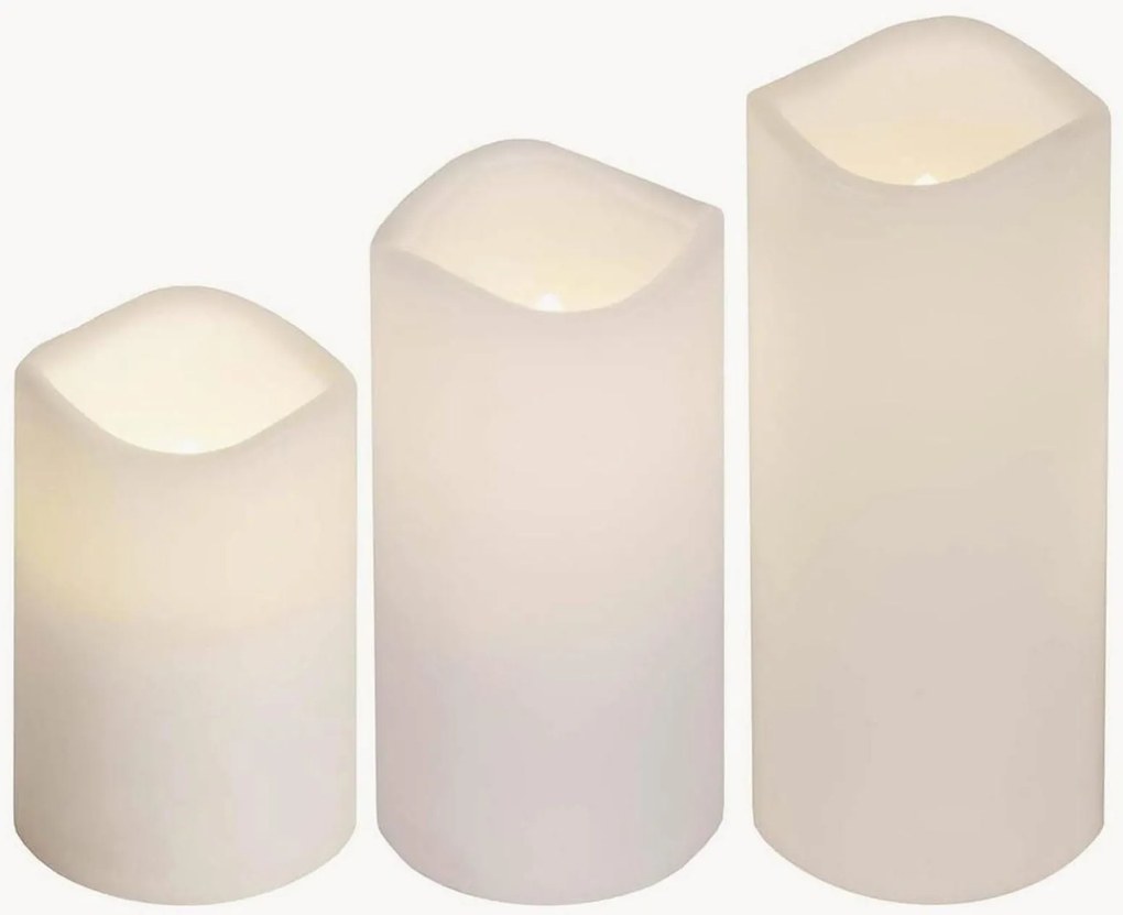 Velas cilíndricas LED Paul, conjunto de 3