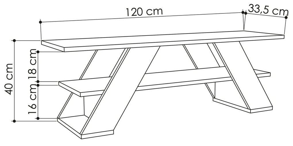 Móvel de TV "Luna" – Verde Acizentado – 120 x 40 x 33,5 cm – Design Mo