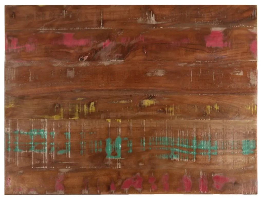 Tampo de mesa retangular 90x50x3,8 cm madeira recuperada maciça